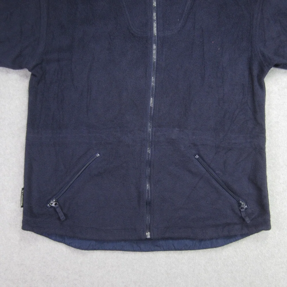 Columbia Sportswear Jacket Womens Small Blue Full Zip Fleece Zip Pockets‎ 90s